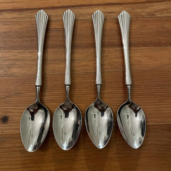 International Lyon FASCINATION Oval Soup Spoon Flatware 7.5 in 18-8 Stainless - Picture 7 of 13